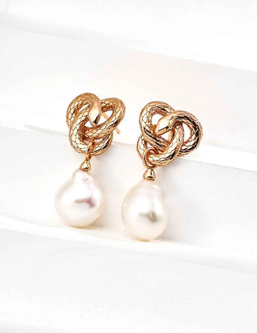 Boucles d’oreilles Serpent Perle